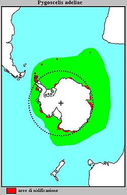 Distribución de Pygoscelis adeliae