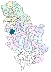 Valjevo – Mappa