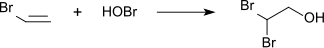 Herstellung von 2,2-Dibromethanol aus Bromethen und hyprobromiger Säure