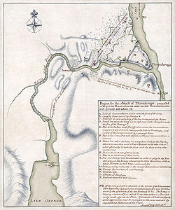 Battle of Ticonderoga map