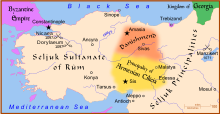 Map of Anatolia during the First Crusade.