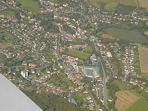 Stadsdeel Heiligenkirchen vanuit de lucht