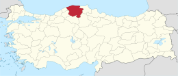 Provincia di Kastamonu – Localizzazione