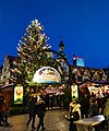 Eingang zum Weihnachtsmarkt von der Nordwest-Ecke des Marktes