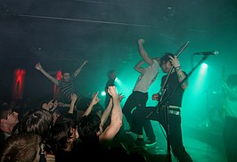 The Dillinger Escape Plan performing in Boedapest in 2008.