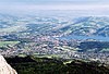 Blick vom Pilatus auf das Mittelland bei Luzern