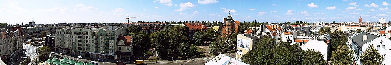 Panorama Wildy, widok z wieży kościoła Maryi Królowej.