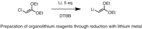 Reduction with Li metal