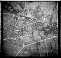 1948 aerial photograph of Meiji Jingū Gaien and its environs, with the Gallery just above the centre, and the gingko avenue