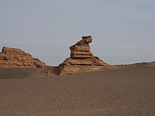 Yardang "el lleó" Diunhuang, Xina