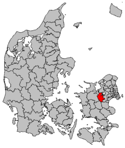 Kart over Lejre kommune