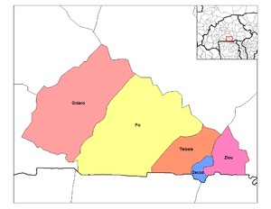 Provincial map of its departments