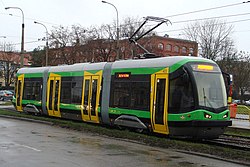 Nízkopodlažní tramvaj Pesa 121N v Elblągu