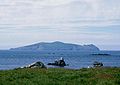 Vista da Illa de Gran Blasket dende Dún Chaoin na península de An Daingean.