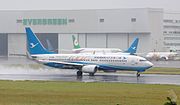 ボーイング737-800（"100th Boeing" 記念塗装）