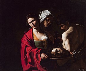 Salome Johannes Kastajan pää käsissään, 1609.