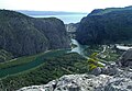 Řeka Cetina u městečka Omiš