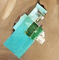 Satellite image of a potassium chloride factory in Lop Nur.