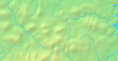 Mapa konturowa Beskidu Wyspowego, po lewej znajduje się czarny trójkącik z opisem „Wsołowa”