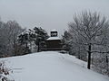 A view of the hill on which the belfry sits