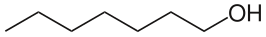 Structuurformule van 1-heptanol