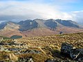 Pohled z Glen Brittle na pohoří Cuillin