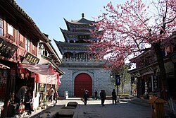 Wuhua Tower, a landmark spot in Dali