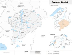 Karte von Greyerzbezirk