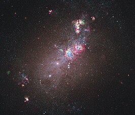 Opname van NGC 4214 met de Hubble