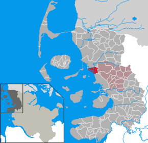 Poziția Ockholm pe harta districtului Nordfriesland