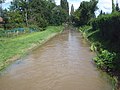 Nabujala Trnava u svom toku kroz Čakovec poslije obilnih kiša u rujnu 2014. godine