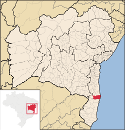 Location of Belmonte in Bahia