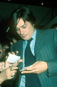 Delon giving out signings, 1971