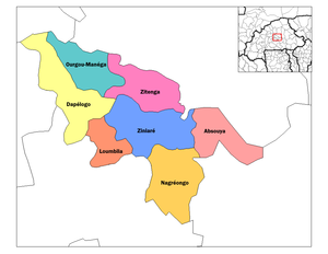 Provincial map of its departments