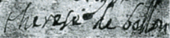 signature de Louise de Ballon