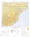 Map including the DPRK-USSR border from the International Map of the World (1967)