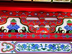 Caihua-decorations of Pavilion of Prince Teng, inspired by Song dynasty Yingzao Fashi decorations.