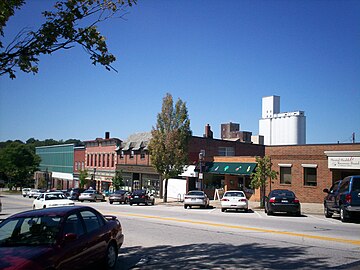 Downtown Kent looking northwest on East Main Street.