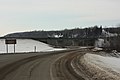 Highway 666 under the Wapiti River bridge.