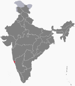 भारतमा गोवाको स्थानको अवस्थिति