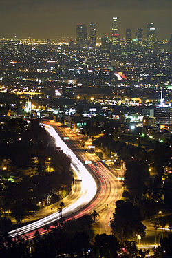 Los Angeles að nóttu til.