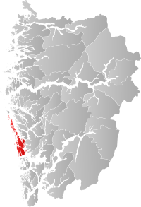 Kart som viser Øygarden kommune.