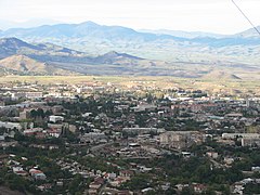 Die Hauptstadt Stepanakert, die heute mit weitem Abstand größte Stadt der Republik