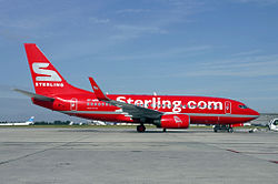 Eine Boeing 737-700 der Sterling