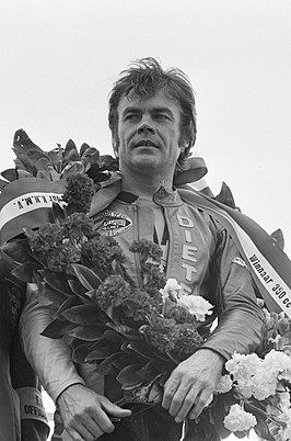 Dieter Braun tijdens de TT van Assen in 1975