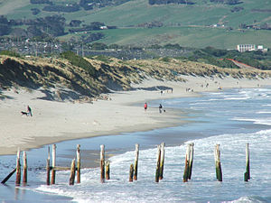 Looking east along Middle Beach and St Kilda Beach