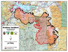 Briefing map of the fire from June 28th.