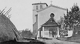 The church in Les Haies, at the beginning of the 20th century