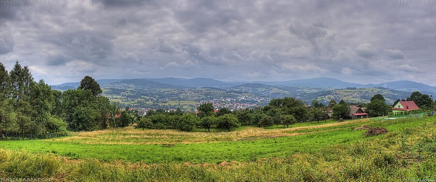 Panorama Limanowej i jej okolic