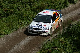 Mitsubishi Lancer Evolution VII skupiny N při Japonské rally 2006